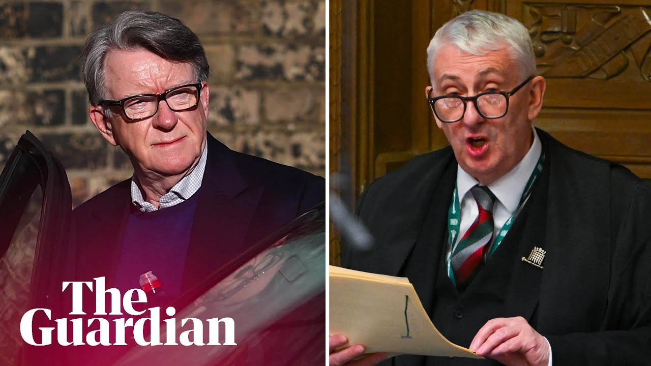 Commons speaker Lindsay Hoyle says he tipped off police on Mandelson