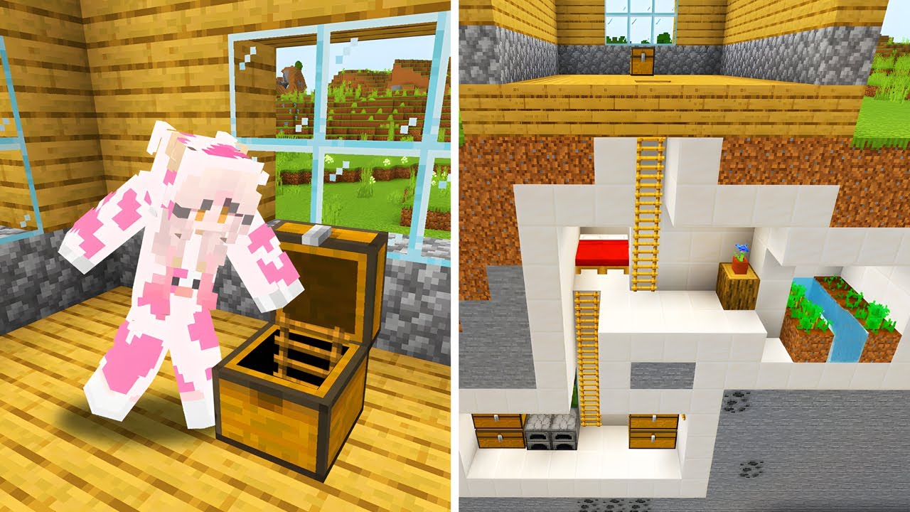 MOMON BANGUN RUANG RAHASIA BAWAH TANAH RUMAHN ATUN feat @bangjblox | MINECRAFT