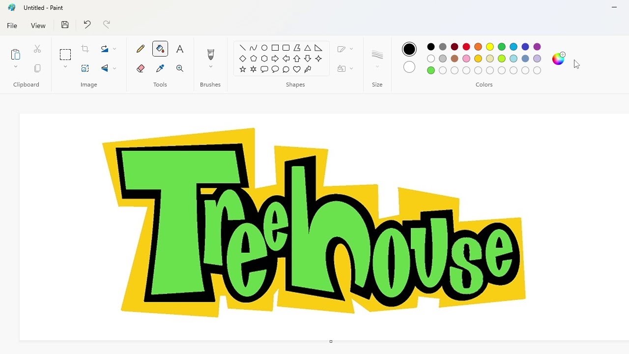 How to draw the Treehouse TV logo using MS Paint | How to draw on your computer
