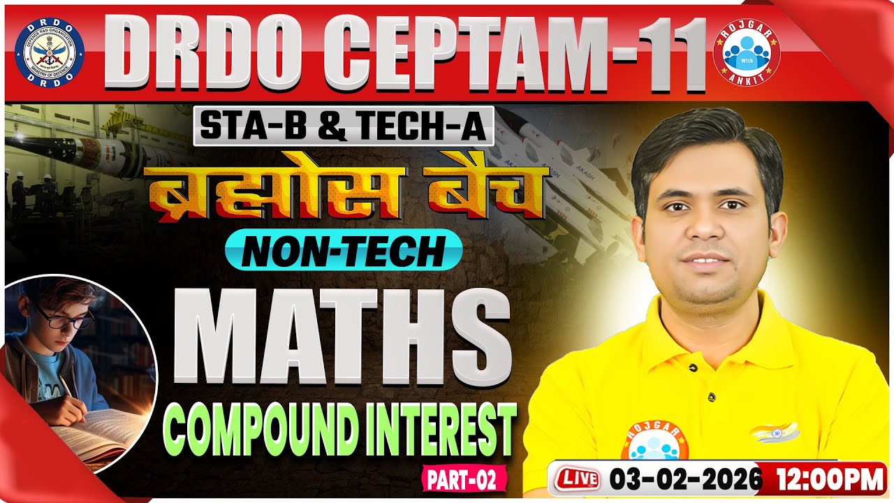 DRDO CEPTAM 11 Classes | DRDO Maths Classes | Compound Interest | STA B & Tech A | Jitendra Sir