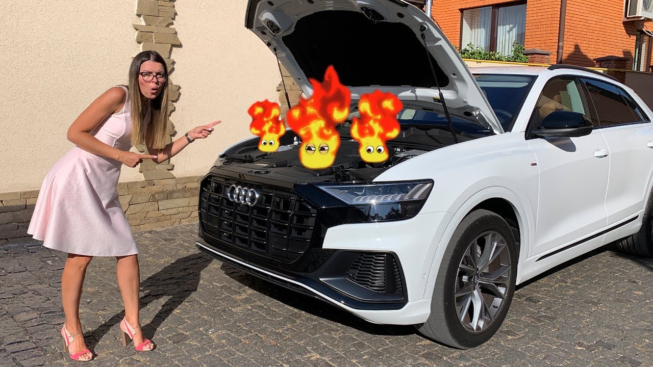 Audi Q8 is broken down - Fireman Dima on power wheels to the rescue