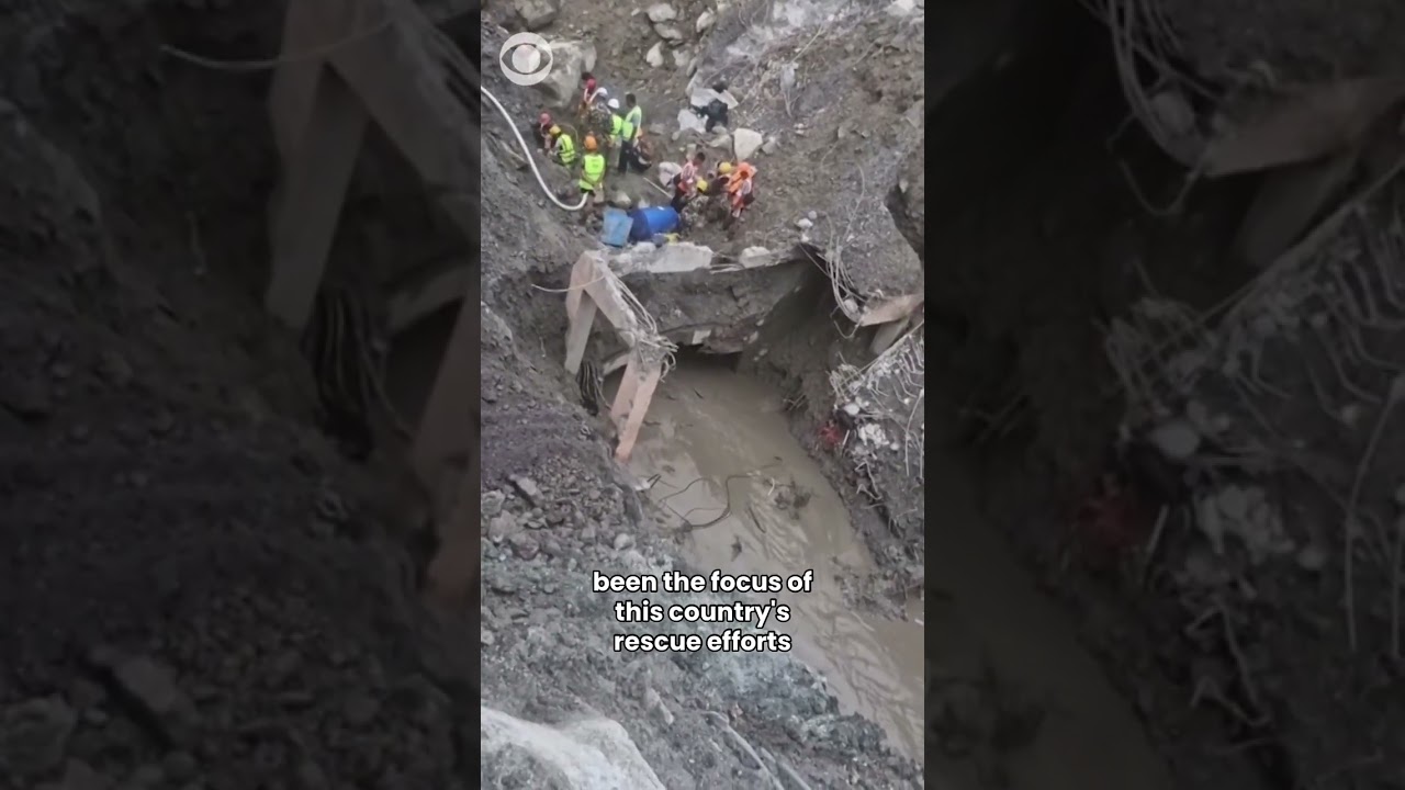 Nepal rescue team pulls two hydropower workers from a mud-filled tunnel #shorts