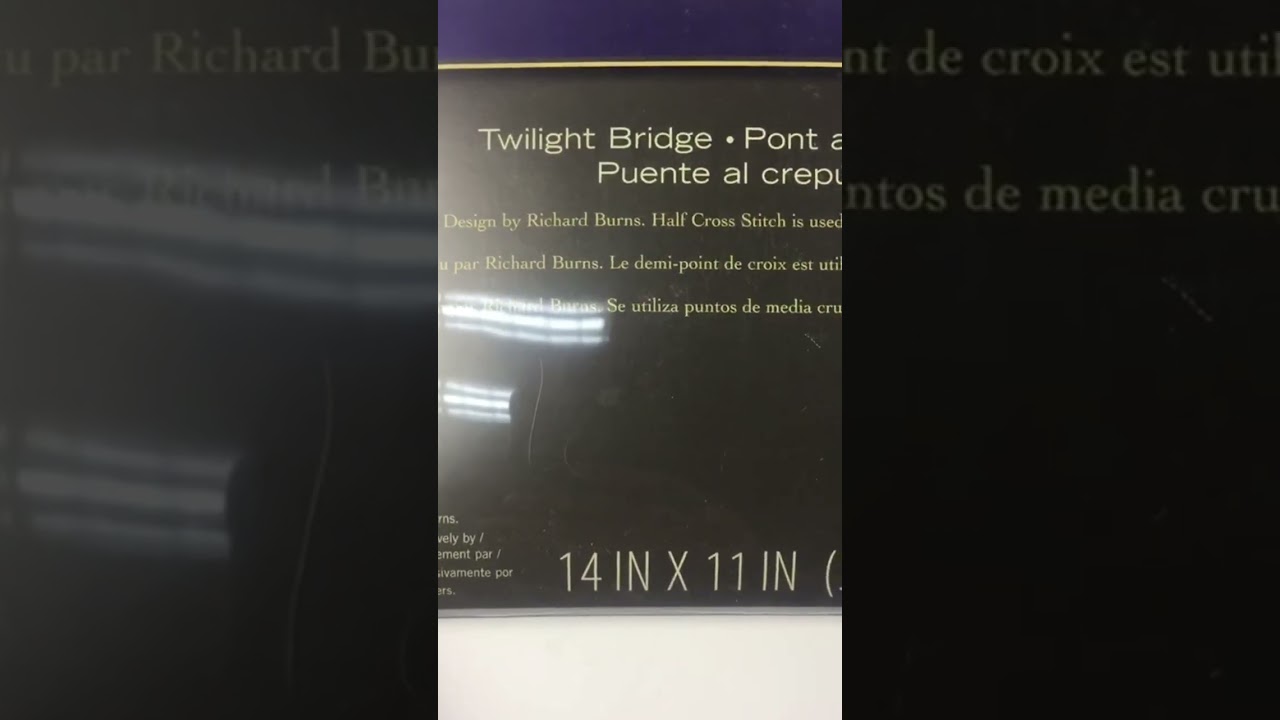 Overview of the Dimensions Gold collection Cross Stitch Kit Twilight Bridge, 35172