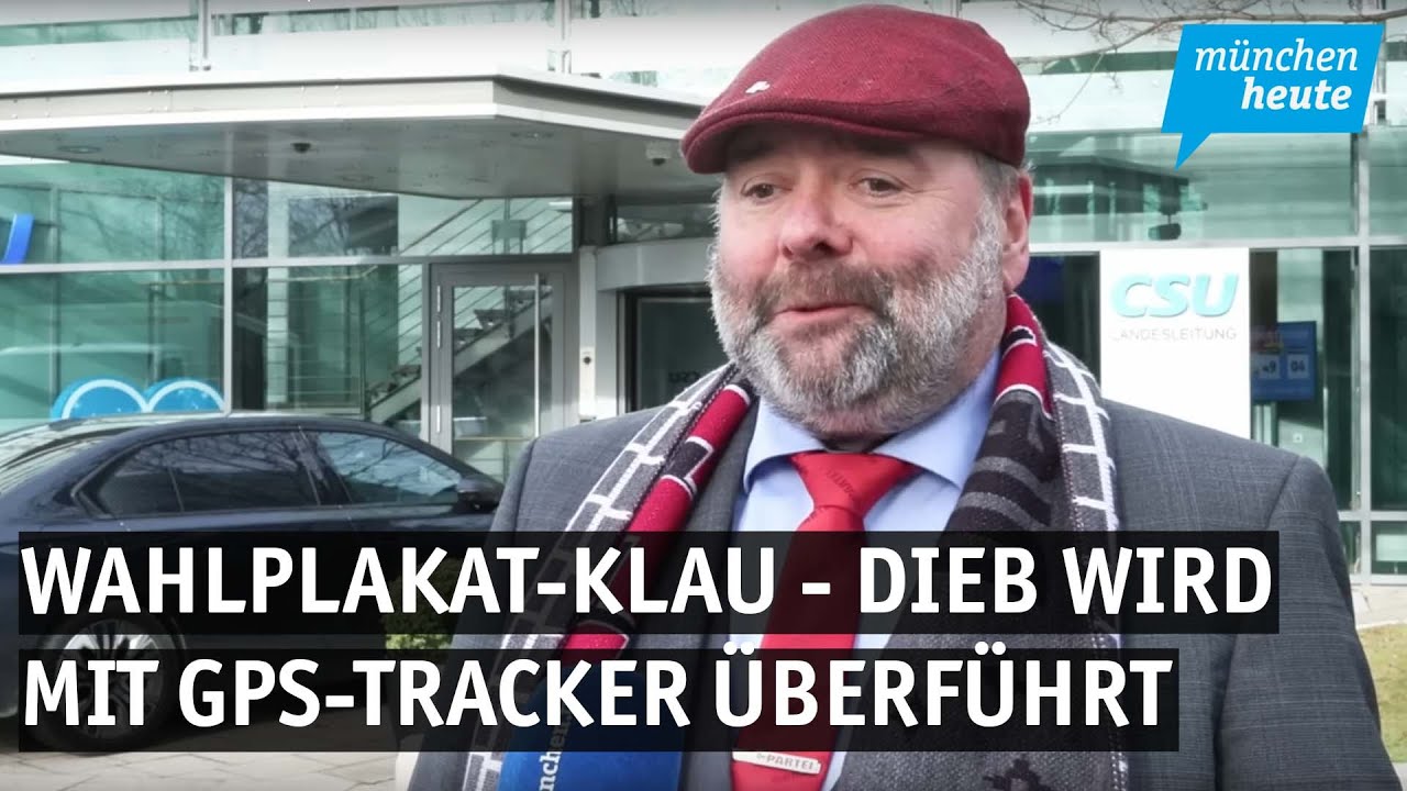 Anzeige ist raus: CSU-Mann klaut Wahlplakat- Dieb wird mit GPS-Tracker überführt