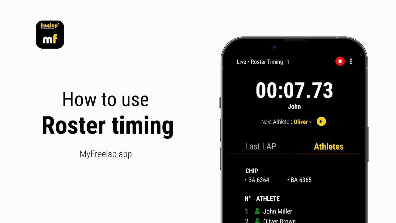 How to use Roster timing method - MyFreelap LEGACY Tutorial
