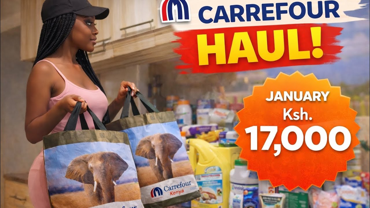 Все покупки я сделала в Carrefour на 17 000 кенийских шиллингов.