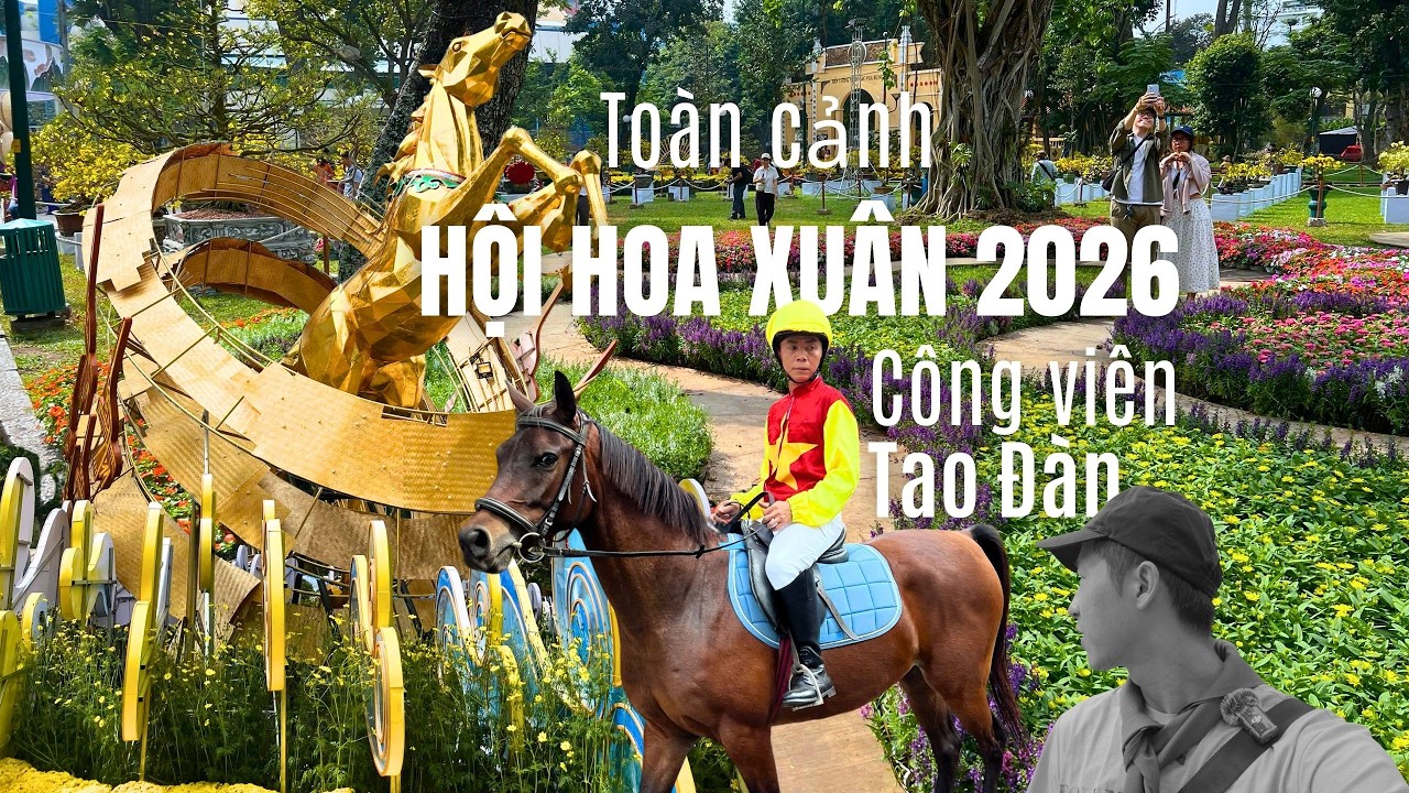 Toàn cảnh Hội hoa xuân Tao Đàn 2026 | Hội hoa xuân lâu đời nhất Sài Gòn | Long KLá