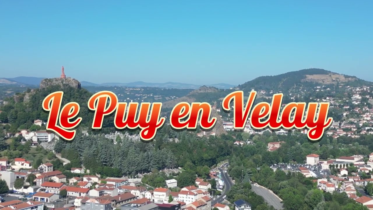 Le Puy en Velay drone shot