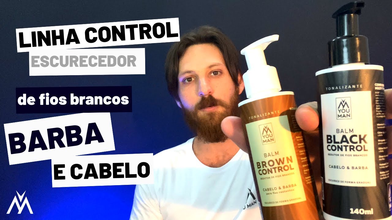 Escurecedor de barba e cabelo | tonalizante para fios brancos | não é tinta | Linha Control.