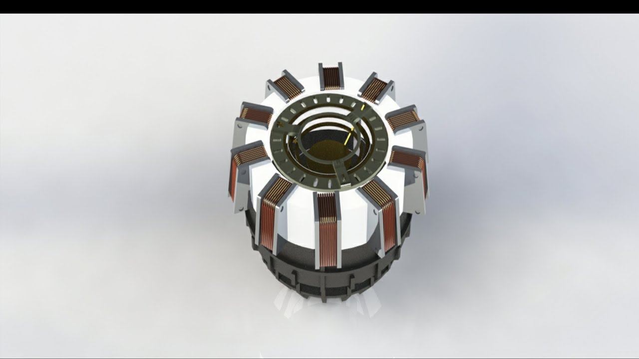 Iron man arc reactor design in solidworks