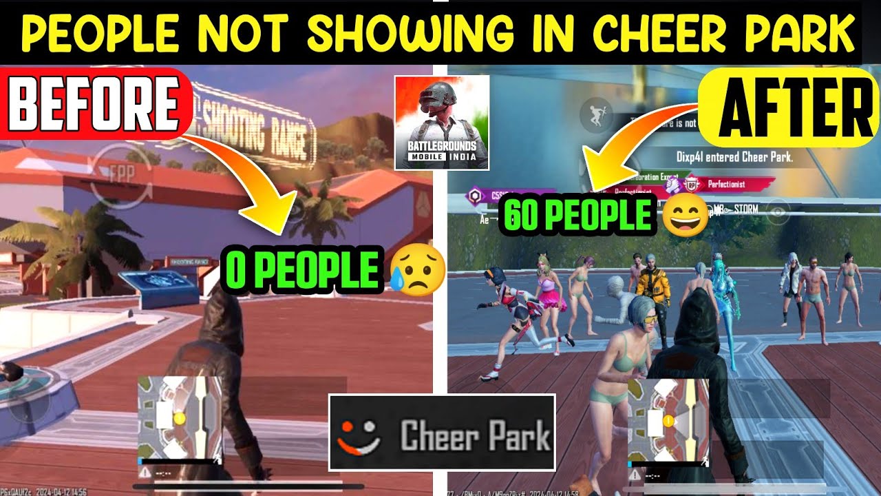 People Not Showing In Bgmi Cheer Park 😥 chair Park mein player show nahin ho rahe | Solve 100%