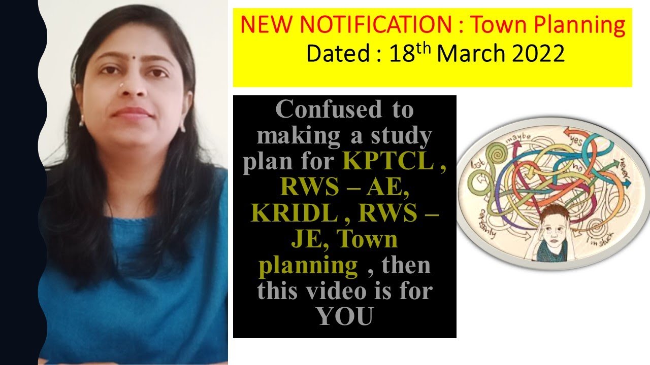 TOWN PLANNING :NEW NOTIFICATION | KPTCL,RWS AE/JE, KRIDL,TP Check description for CIVIL engg courses