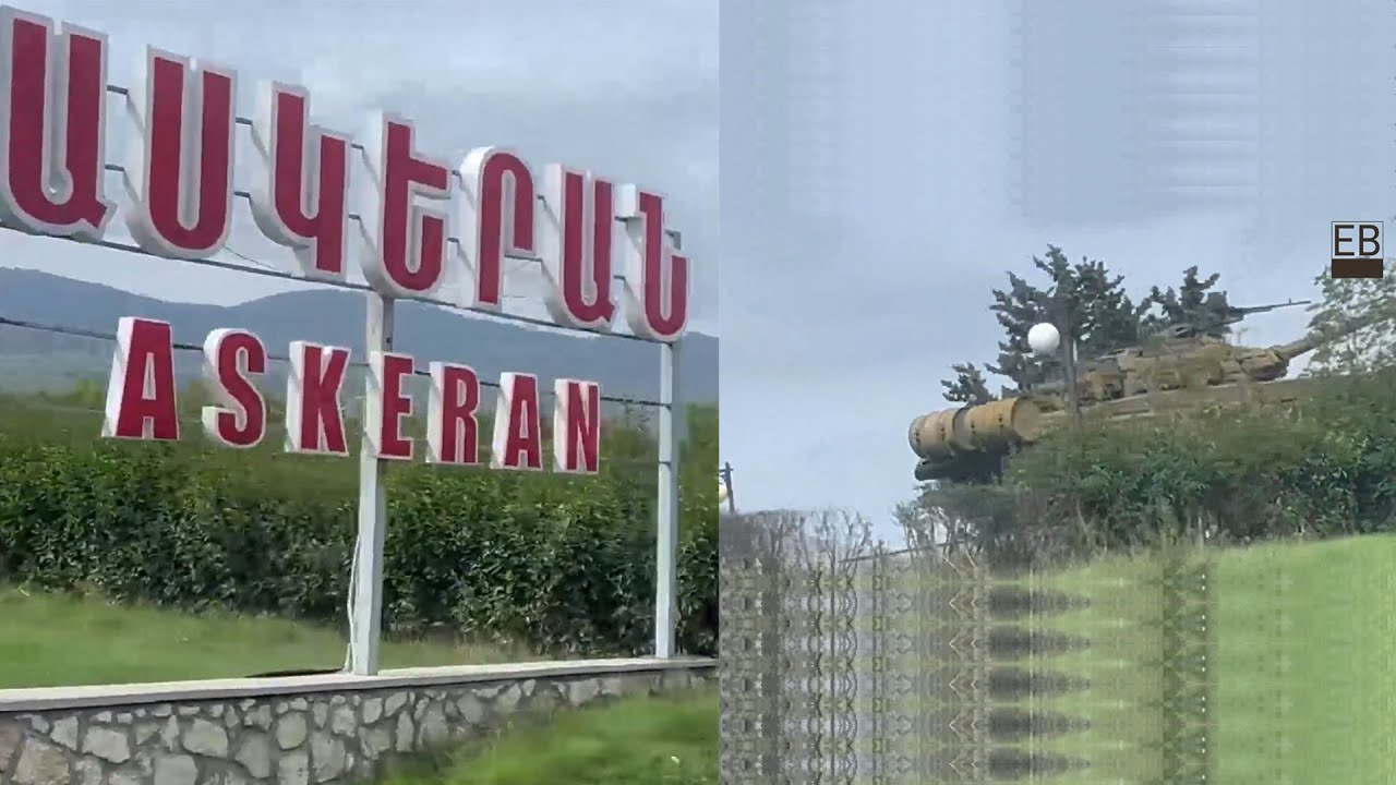 Ağdama tuşlanan erməni tankı və çay kənarında sakit qəsəbə...Əsgərandan ən son görüntülər
