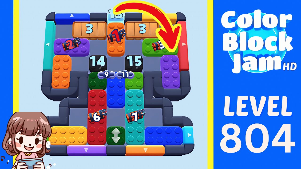 Color Block Jam Level 804 Solution Walkthrough