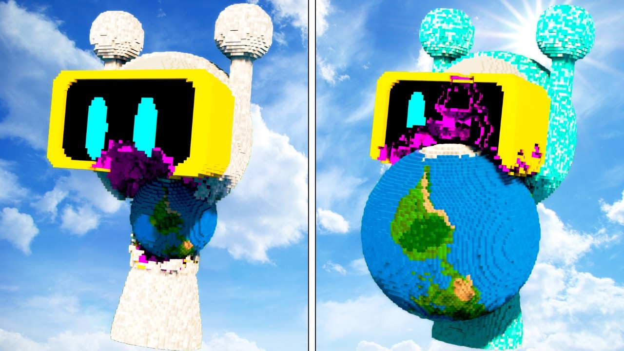 Mini To Big Earth vs SPRUNKI! | Experiments in Teardown