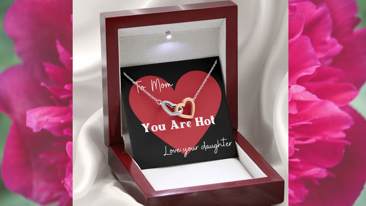 I Love Hot Mom's Two Hearts Necklace #shorts