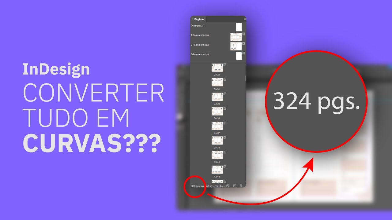Como converter todo o texto em curvas no InDesign