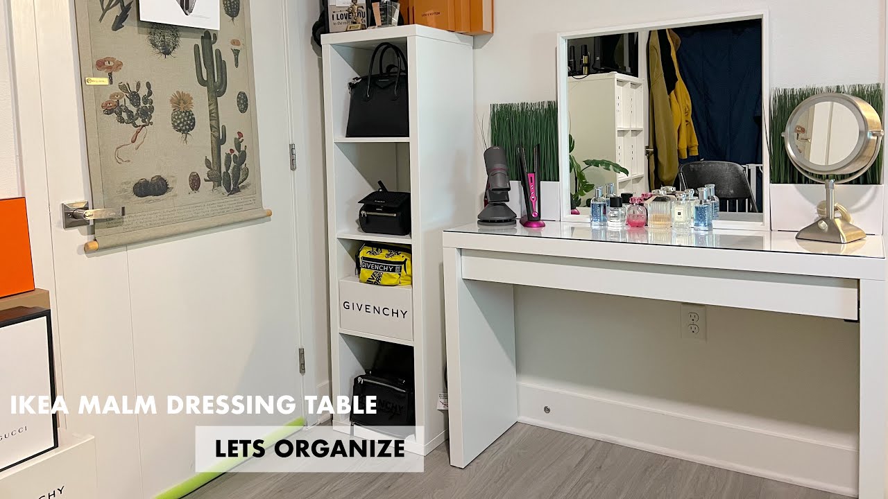 IKEA MALM DRESSING TABLE ORGANIZATION | WHATS IN MY VANITY TABLE?!