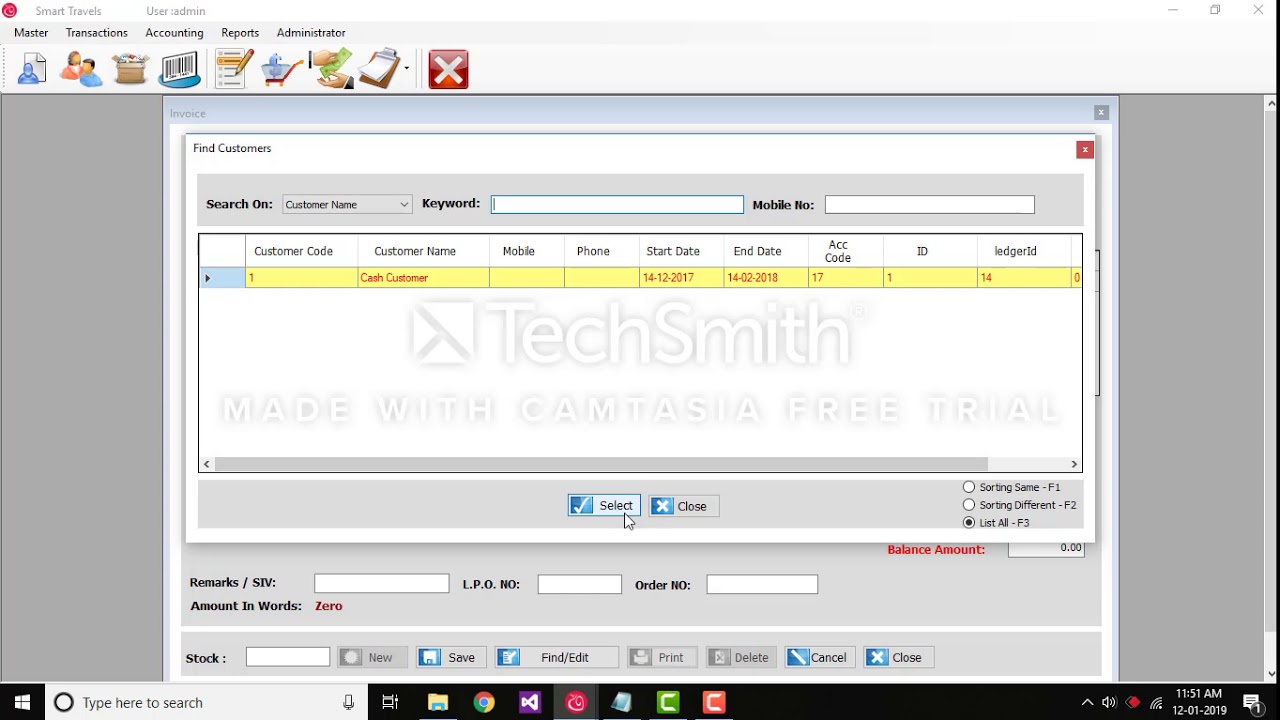 SMARTBIZ TRAVELS MANAGEMENT SOFTWARE - INVOICING TUTORIAL