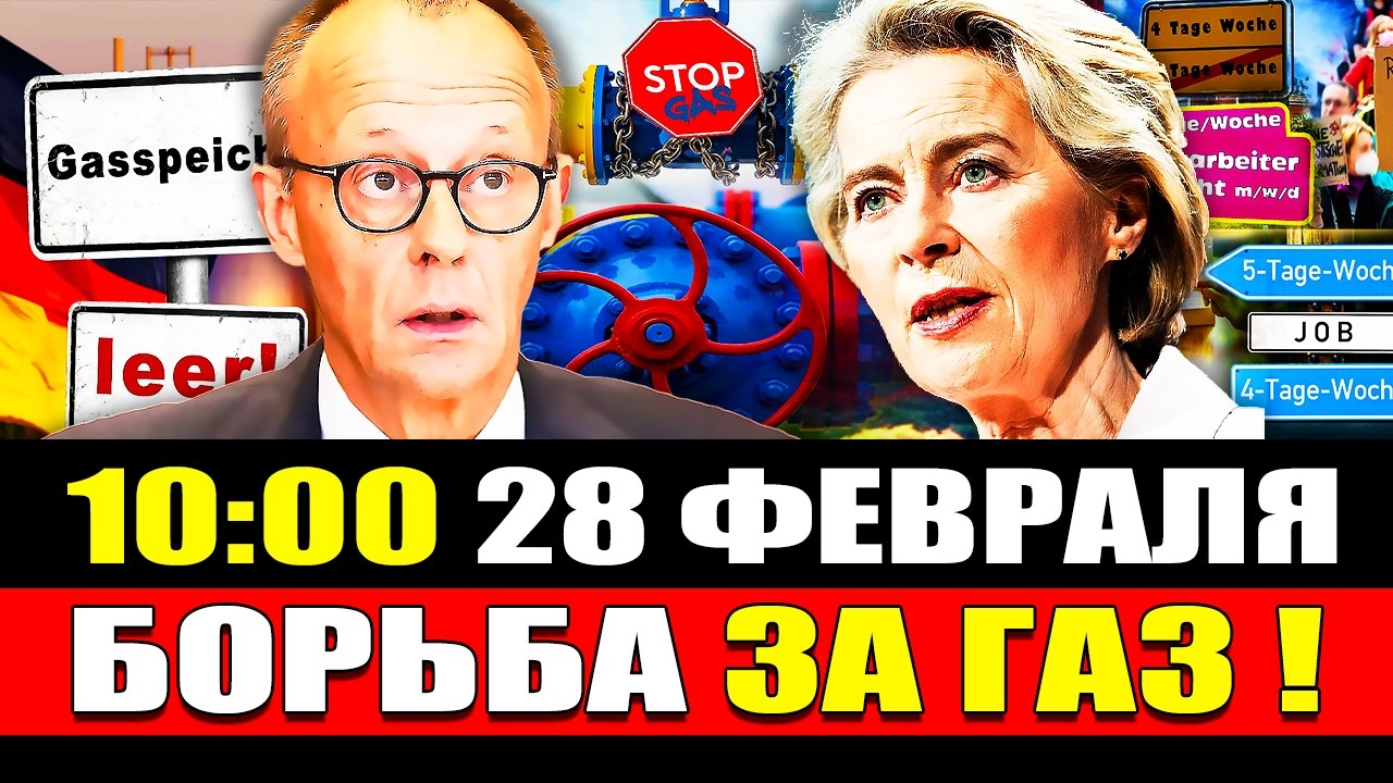 ‼️7 МИНУТ НАЗАД! В Германии тают запасы газа! Адский труд: 4-х дневная рабочая неделя! Новости #781