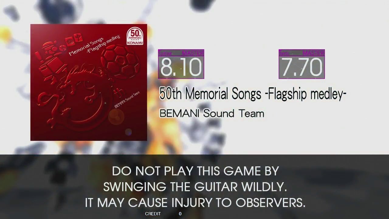 【GITADORA EXCHAIN Guitarfreaks】 50th Memorial Songs  -Flagship medley-  MASTER Guitar & Bass