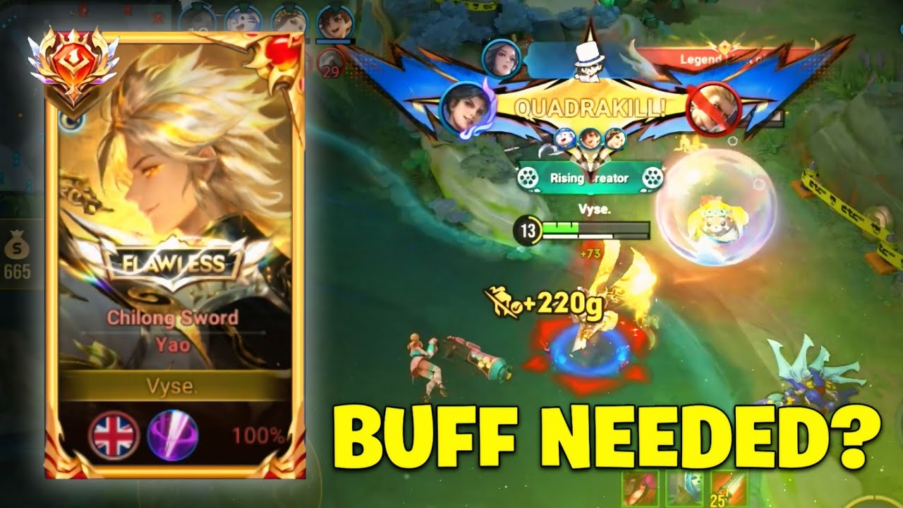 🔥YAO QUADRAKILL! 100+ STARS Gameplay Before the Buff | Top China Build & Arcana | Honor of Kings