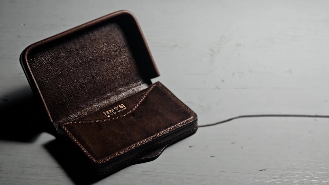 #17 Making a coin purse with box stitch | vlog | leather craft