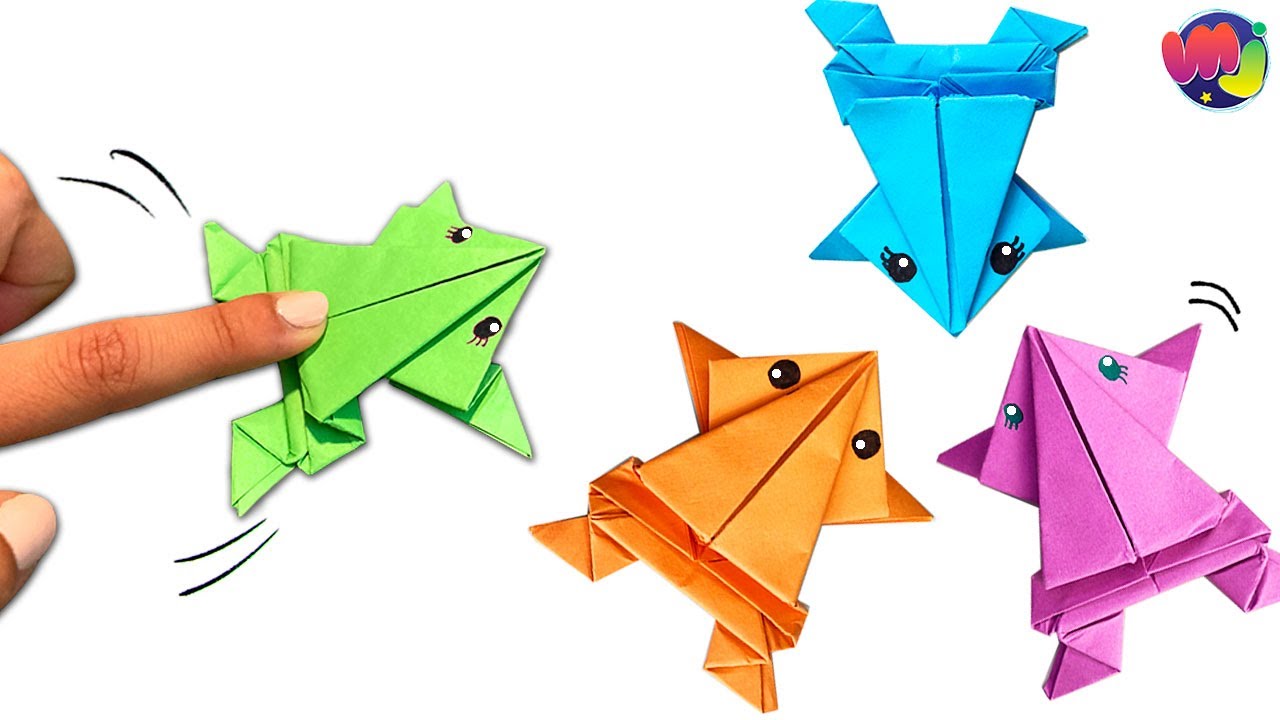 RANA SALTARINA ORIGAMI 🐸 Tutorial origami de papel 😍