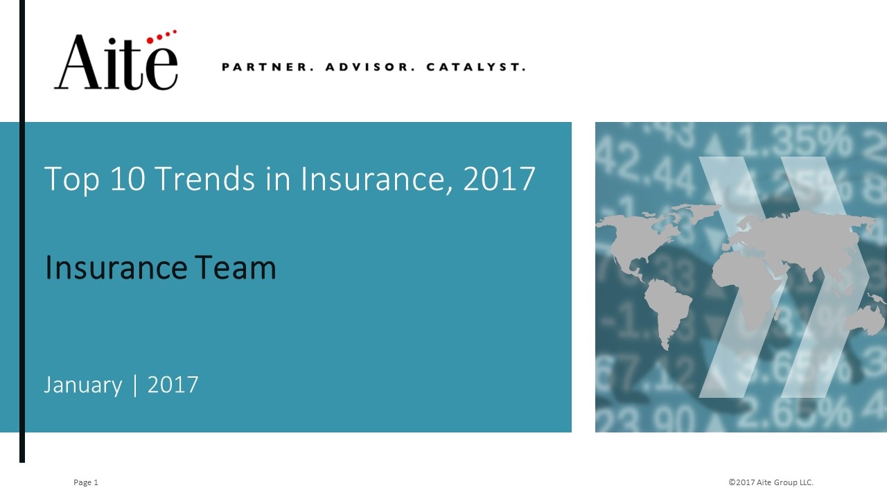 Top 10 Trends in Insurance, 2017
