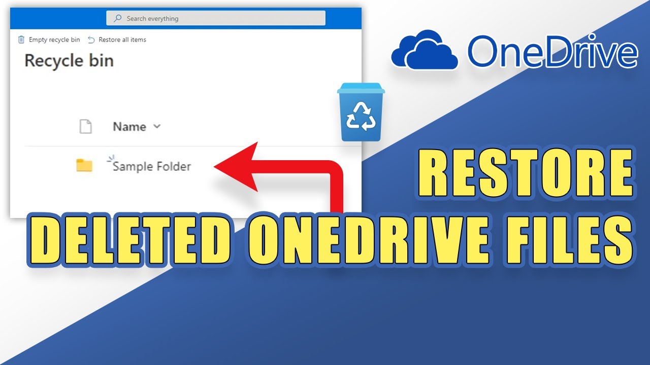 OneDrive - How to RESTORE Deleted Files or Folders