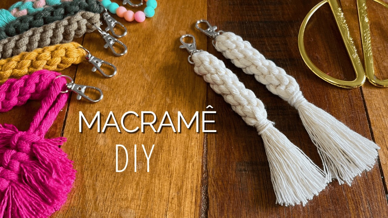 Fiz esse Chaveiro Macramê em 10 Minutos | Muito fácil - DIY
