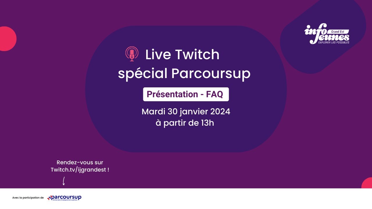 Live Twitch spécial Parcoursup ! [Rediffusion]