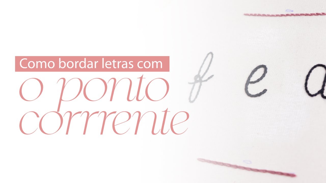 como BORDA LETRAS com o PONTO CORRENTE