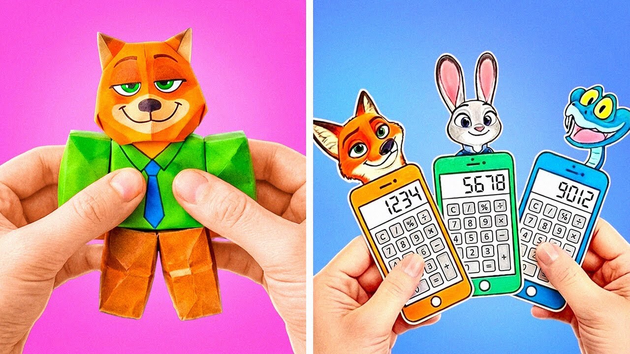 Adorable Zootopia Inspired Paper Art 🐰🦊 *Judy And Nick's Adventure in DIY Gamebook* 🐰🦊