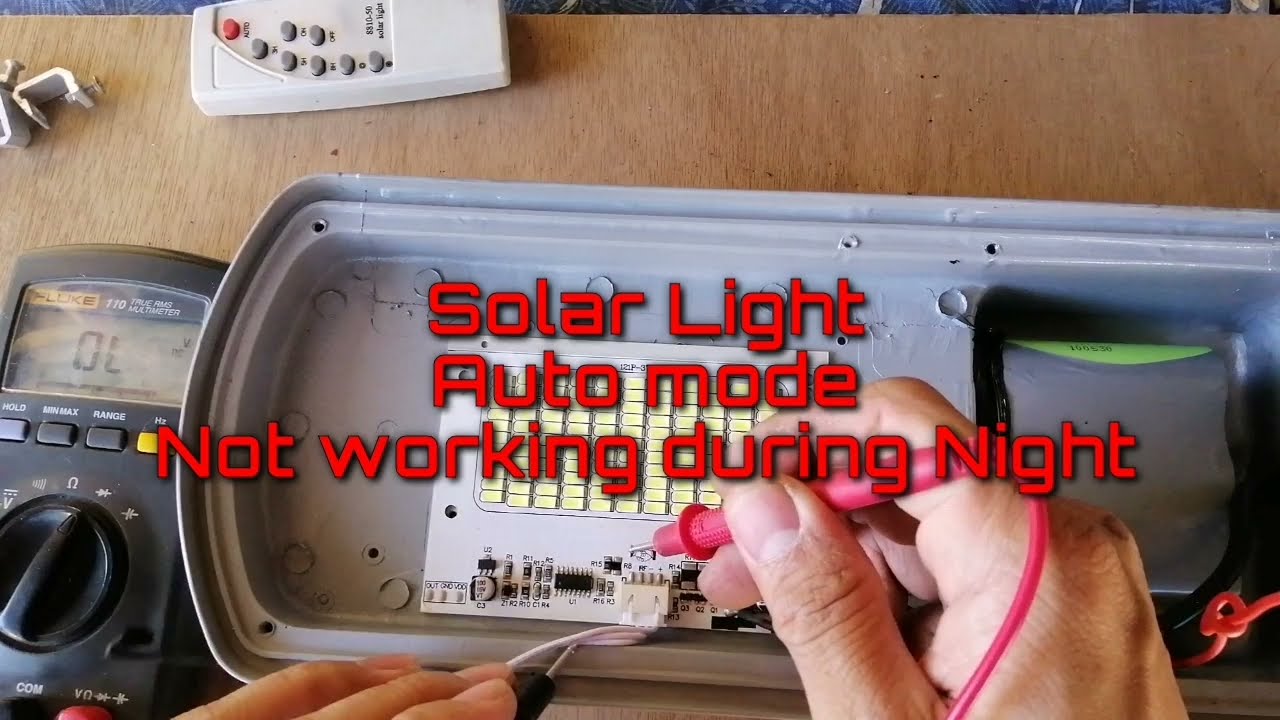 Solar Light Repair. Non-functional automatic mode.