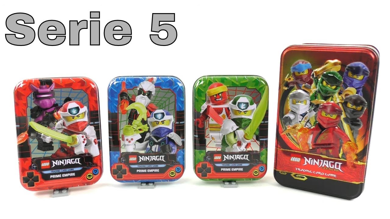 Alle 4 Tin Boxen von der LEGO Ninjago Trading Card Game Serie 5