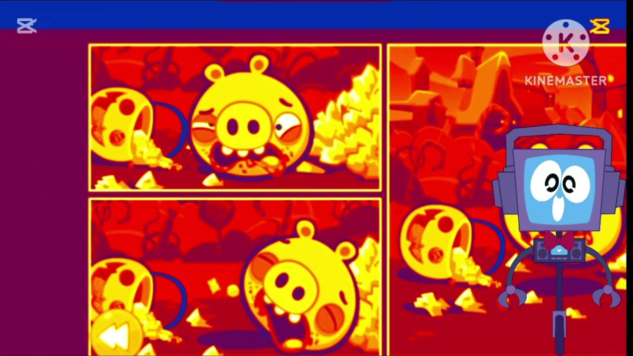 Bad piggies eating Halloween candy effects