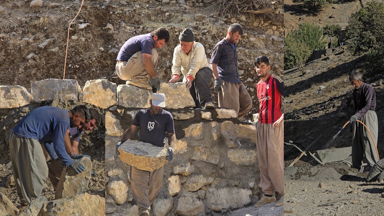 Construction works in the village of Bustan Abad in the Dolli dara area of ​​Salas Babajani County