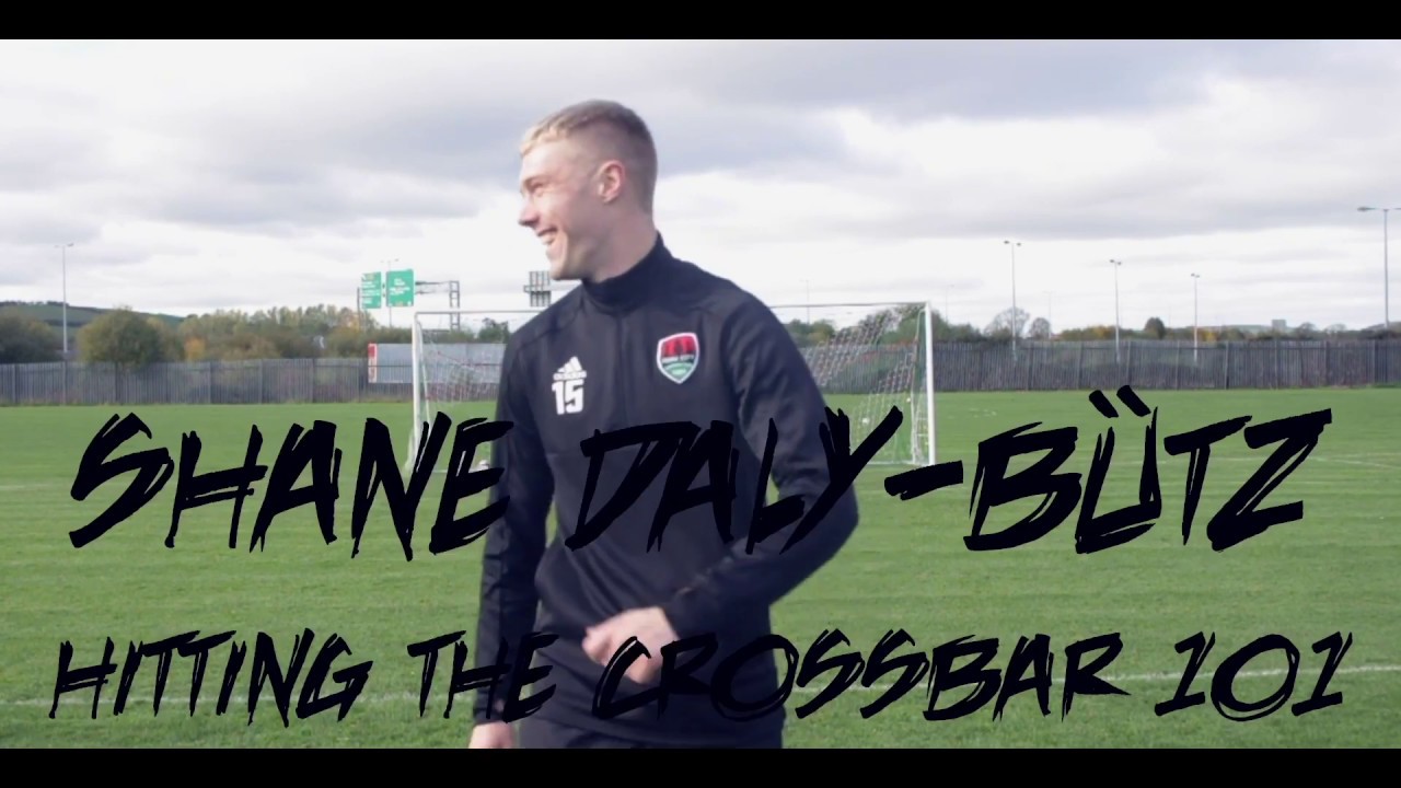 Shane Daly-B&uuml;tz bullies the crossbar