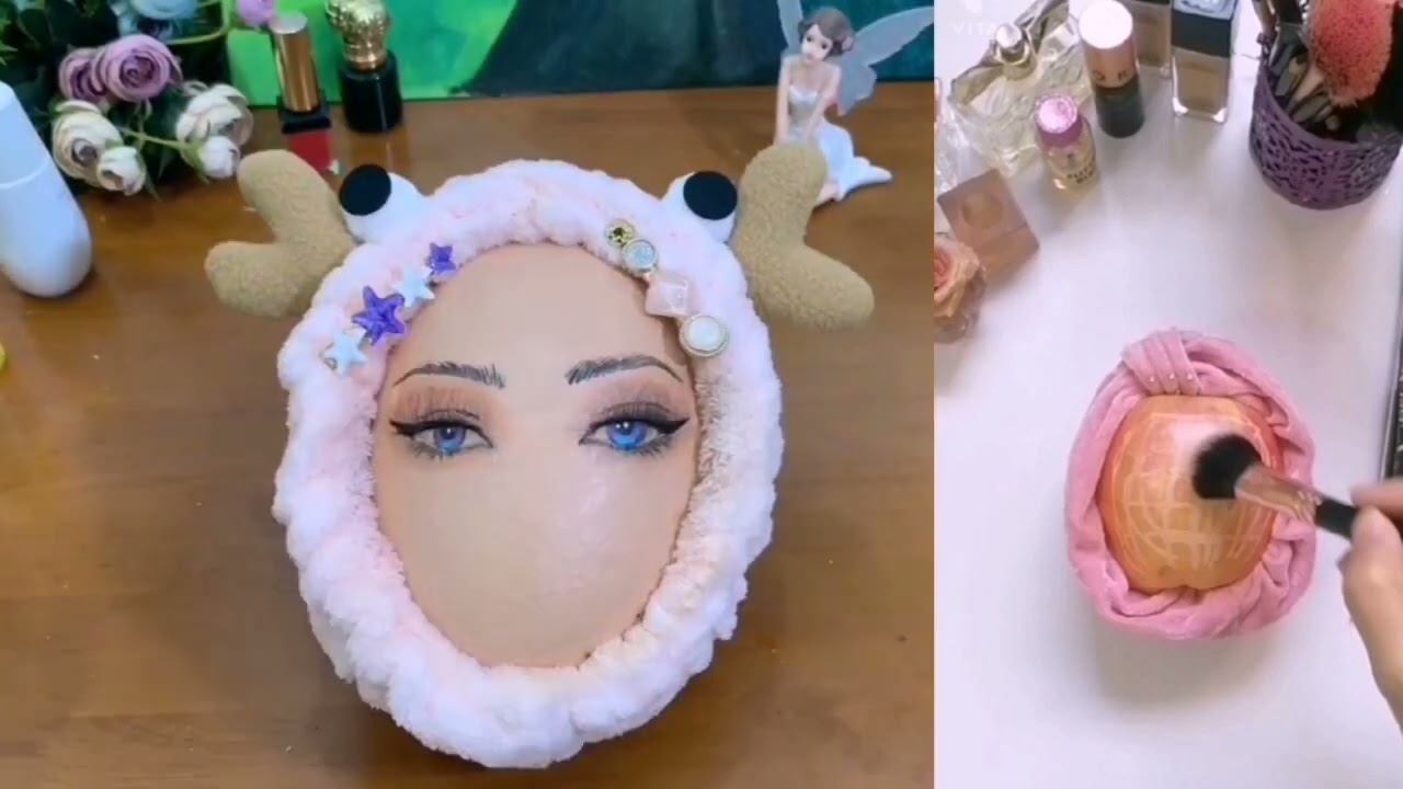 ASMR Fruit makeup challenge💄Satisfying & Relaxing #asmr #satisfying #art #beauty #asmrmakeup #makeup