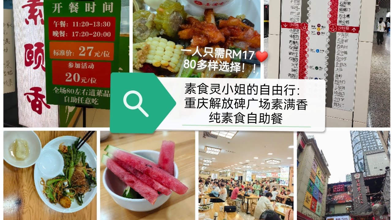 2024中国四川重庆快闪半日游，去吃了一顿大概RM 15多的素食自助餐（素满香）体验高铁，如何直接用TNG e-wallet 买地铁票。高铁票（没拍到画面也是电子钱包直接付款）完全不用下载支付宝了。