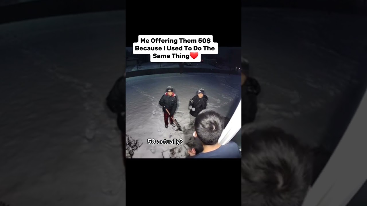 They Asked To Shovel Snow For Cash... I Couldn't Say No! 😂 #ring #cctv #caught #neighbors  #shorts