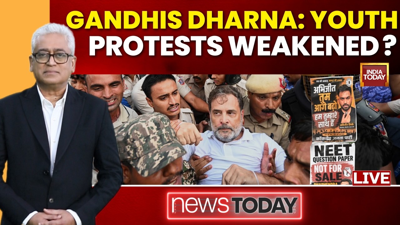 Rajdeep Sardesai LIVE: Rahul Gandhi's Dharna Outside PM's House |Distraction From CJP Youth Protest?
