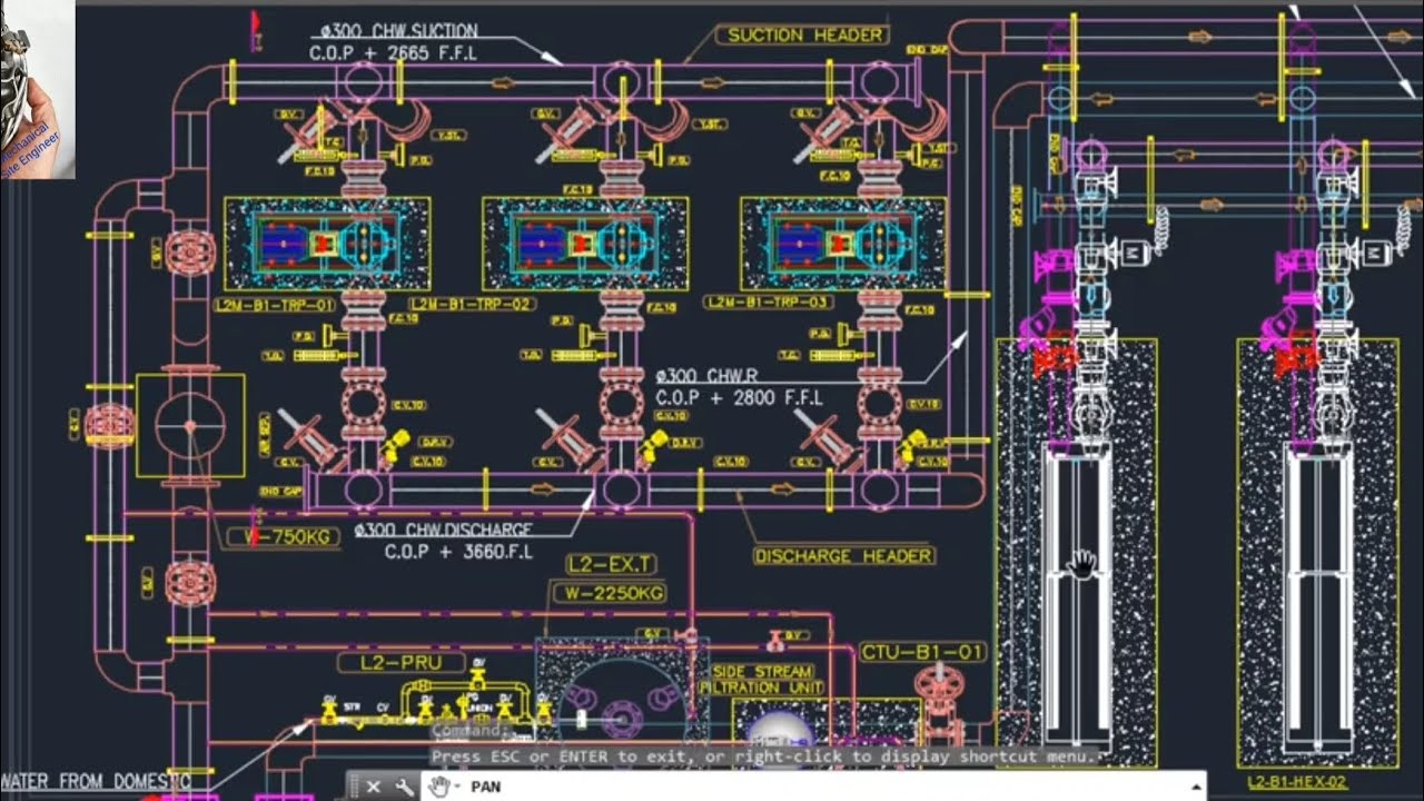 ETS room 01- make up line with Expansion Tank & Air separator system