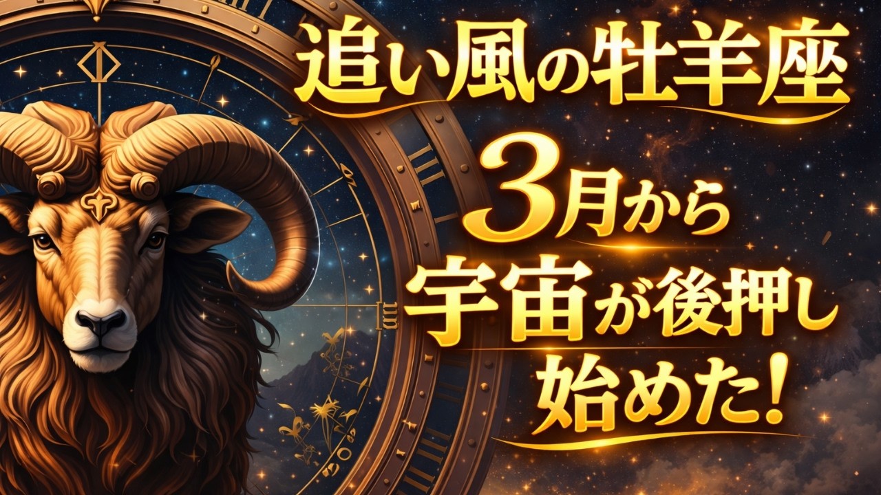 追い風の牡羊座 3月から宇宙が後押しを始めた！