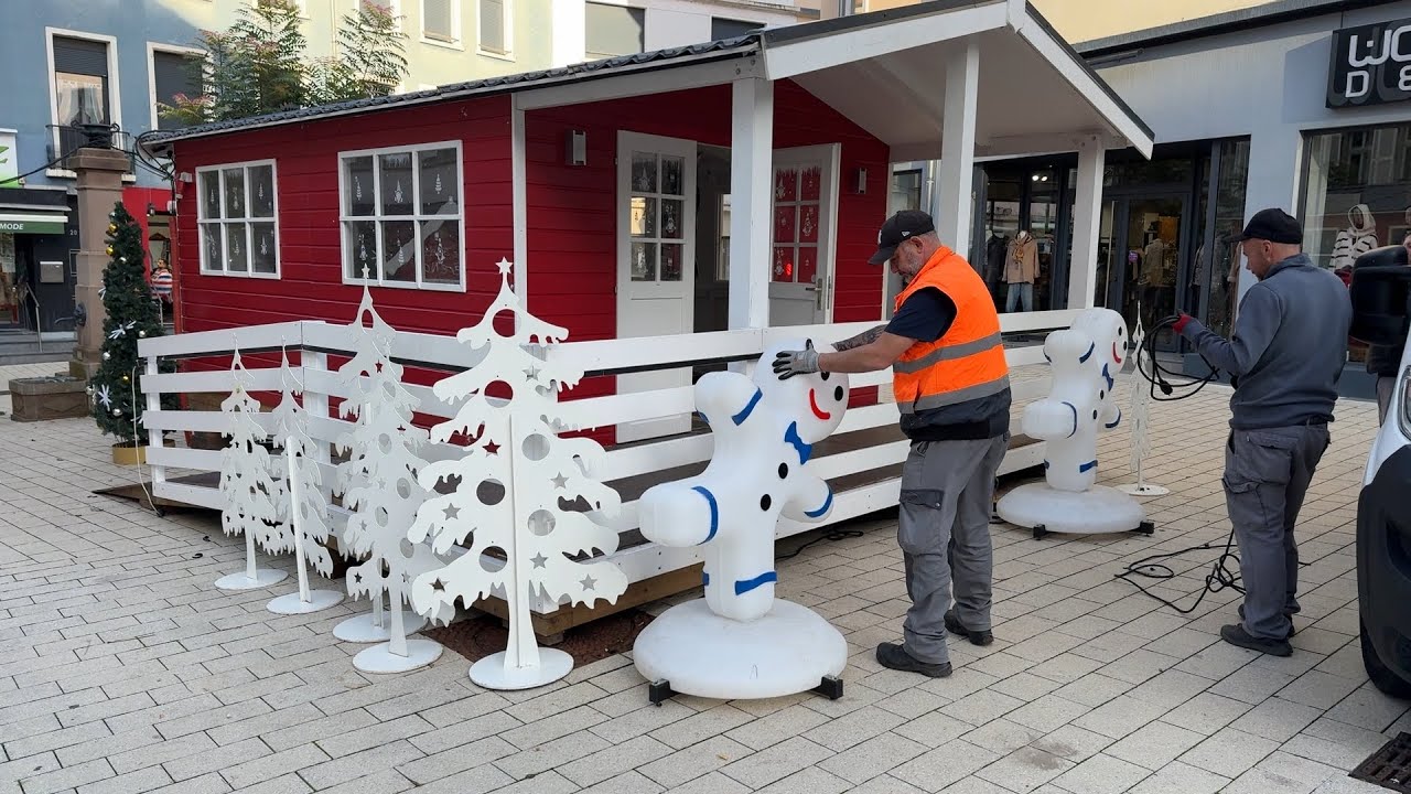 Le march&eacute; de No&euml;l se met en place &agrave; Sarreguemines