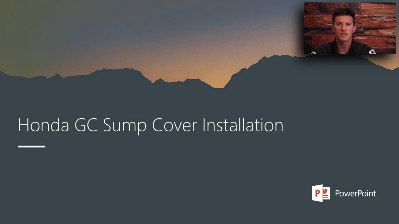 29 Honda GC Sump Cover Install