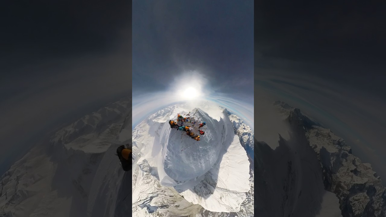 Windy at the top of Mount Everest 😱 elevation 29,032 ft #everest #epic #view