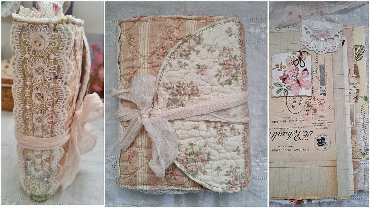 Quilt Covered Wrap Around Journal | Flip Through