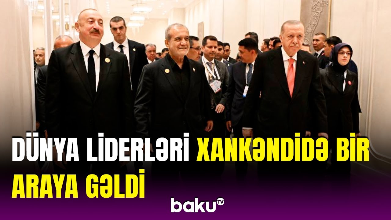 İlham Əliyev Xankəndidə dövlət başçılarını belə qarşıladı | Prezidentin mühüm çıxışı